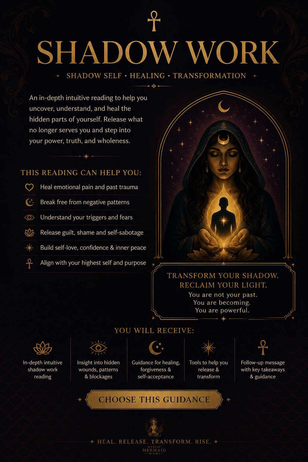 Shadow Work Tarot Reading • Deep Self Healing • Inner Child • Spiritual Insight • Trauma Release