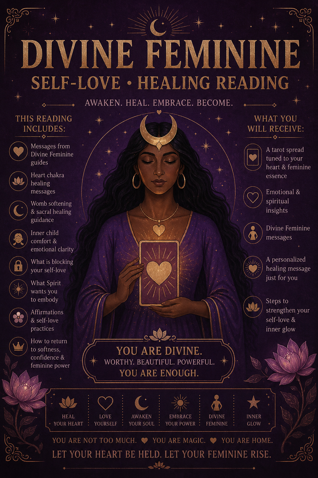 Divine Feminine Tarot Reading: Self-Love & Heart Healing