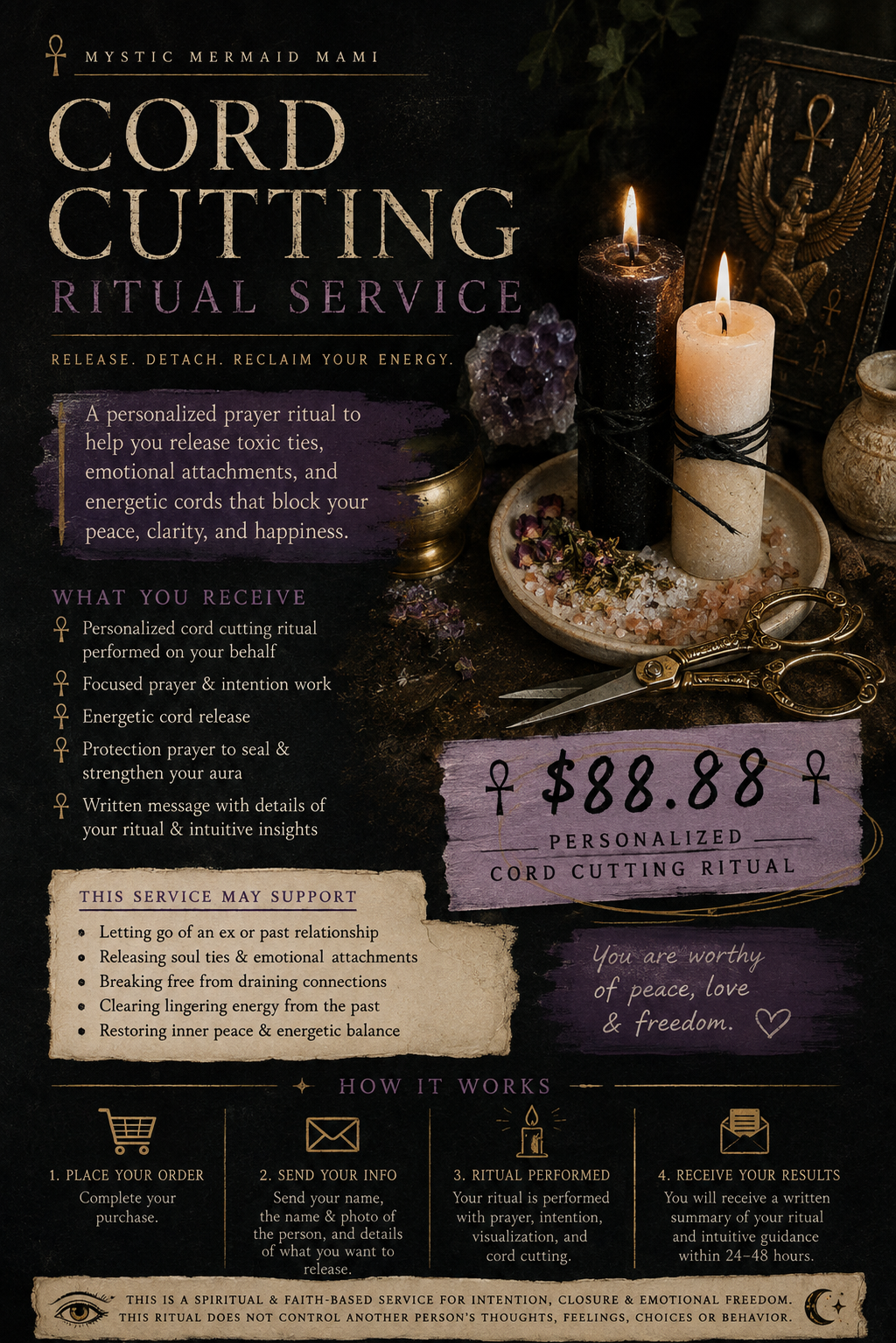Personalized Cord Cutting Ritual • Release Soul Ties, Detach & Reclaim Your Energy