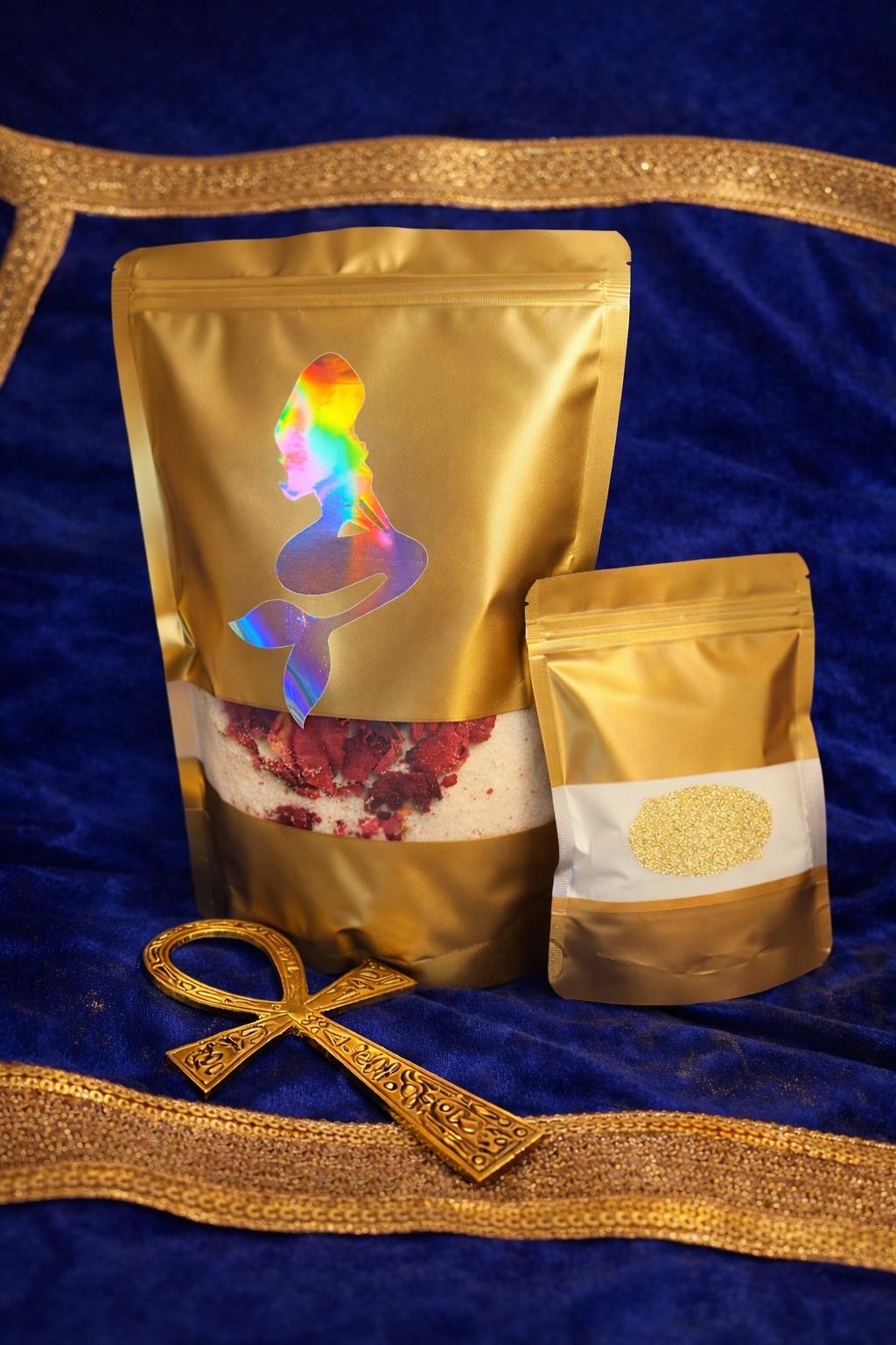 Cleopatra Goddess Milk Bath Ritual Set Rose Petal Soak Coconut Self Love Spiritual Gift