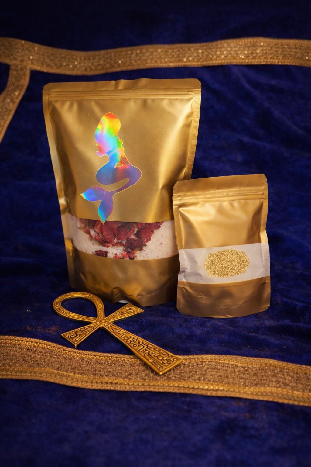 Cleopatra Goddess Milk Bath Ritual Set Rose Petal Soak Coconut Self Love Spiritual Gift