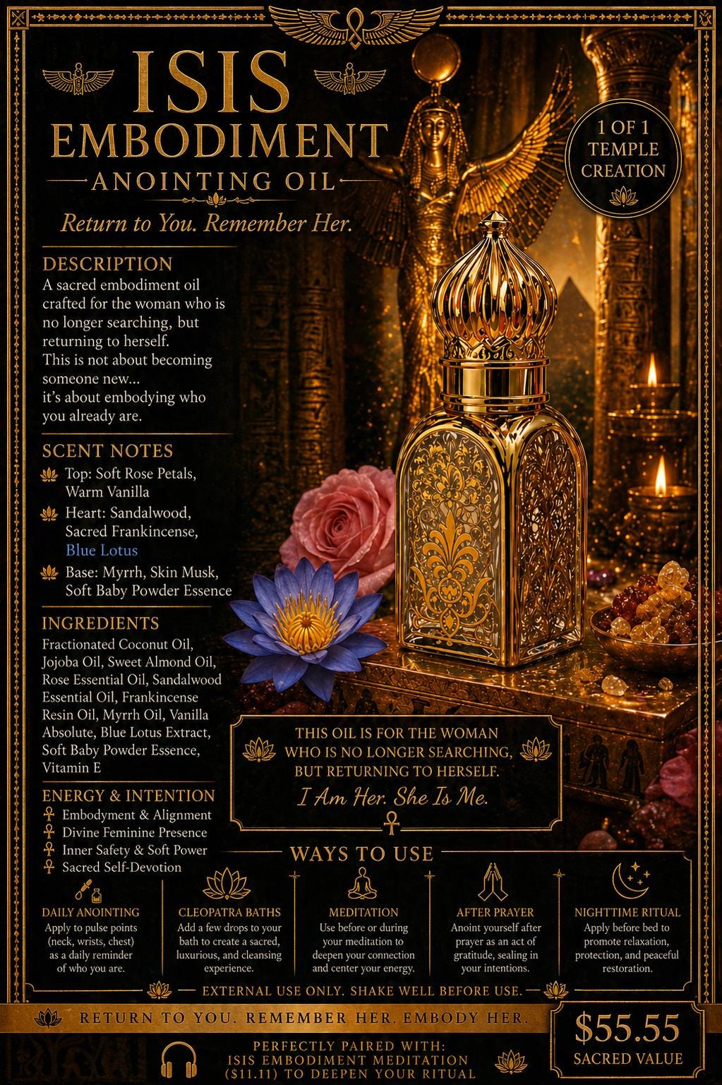 Isis Embodiment Anointing Oil